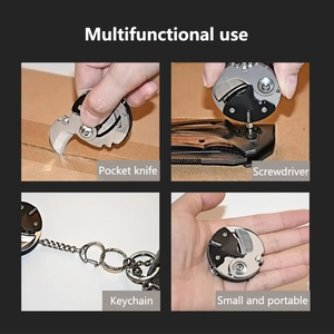 Porte-clés tournevis multifonctionnel, outil EDC extérieur, couteau pliant hexagonal de poche, mini Coltello Gear Pee - Product Image 6