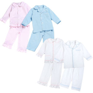 Conjunto <span class=keywords><strong>de</strong></span> Pijamas Blancos <span class=keywords><strong>de</strong></span> Seersucker con Monograma para Bebés, Niños y Niñas, Pijamas Navideños con Botones para Niños, <span class=keywords><strong>Pijama</strong></span> Infantil 2026 - Product Image 5