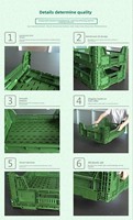Boîtes de rangement pour fruits et légumes recyclables personnalisées UGET, caisses en plastique pliables en maille pour la logistique, pour le stockage