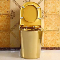 Salle de bain Dubaï Toilette couleur or One Piece Céramique Couleur plaquée or Wc Toilette à vendre