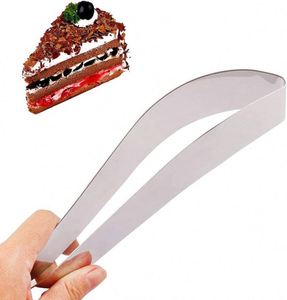 Couteau à gâteau en acier inoxydable, trancheur à gâteau en acier inoxydable, spatule à gâteau en plastique, couteau à tarte, ensemble de leviers à gâteau, emballé en sachet et boîte, outil décoratif - Product Image 2