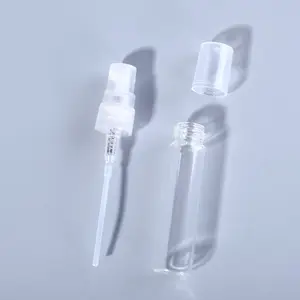 Frascos de vidro transparentes 2ml 3ml 5ml 10ml, spray com recipiente pequeno para bomba de perfume