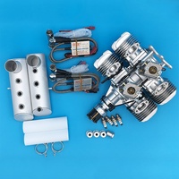 Moteur à essence pour avion modèle réduit DLE120T4, à voilure fixe, quatre cylindres, deux temps, refroidissement naturel par air, 120 cm³