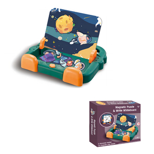 Papan tulis Puzzle magnetik multifungsi, mainan pendidikan dini anak-anak, papan gambar 2 dalam 1 terlaris - Product Image 5