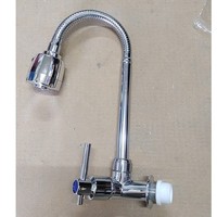 Robinet de cuisine monocommande monotrou en plastique ABS avec bec pivotant, design moderne, pour hôtels et centres commerciaux, pour éviers de cuisine et de salle de bain