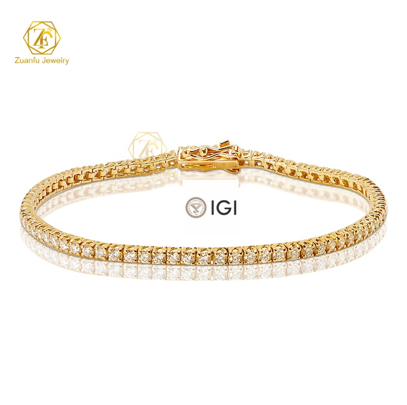 tennis bracelet lab grown diamond 14k gold