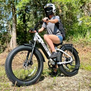 Vélo <span class=keywords><strong>électrique</strong></span> tout-terrain urbain multi-usages à pneus larges de 26 pouces 48V <span class=keywords><strong>pour</strong></span> adultes, vélo <span class=keywords><strong>électrique</strong></span> <span class=keywords><strong>pour</strong></span> femmes - Product Image 1