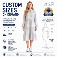 Robe midi décontractée et confortable pour femme, éco-responsable, coupe trapèze, avec imprimé personnalisé motif Hawaïen Quilt Palaka, col en V, manches longues