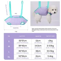 Hamac de bain pour animaux de compagnie anti-rayures, respirant, en maille, harnais suspendu pour chien et chat, pour la coupe des ongles, le bain, l'entretien des poils d'animaux