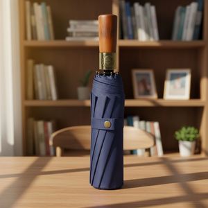 Full-Automatic Top Quality Cheap Mini Compact Auto Double Layer Folding <b>Umbrella</b> for the Rain With Logo - Product Image 5