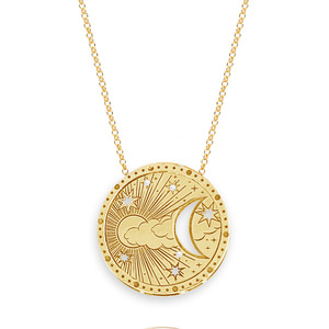 Waterproof <strong>Sun</strong> <strong>Moon</strong> Star <strong>Friendship</strong> <strong>Necklace</strong> 18K <strong>Moon</strong> Tarot Pendant Stainless Steel Jewelry Coin Pendant <strong>Moon</strong> and <strong>Sun</strong> <strong>Necklaces</strong> - Product Image 4