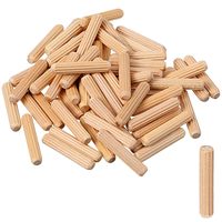 Ensemble de chevilles en bois de qualité supérieure - Chevilles en bois de bouleau multi-tailles et goujons rainurés pour meubles, bricolage et travail du bois