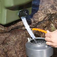 Seau à eau portable écologique en plastique pour l'extérieur avec robinet et petite bouteille incluse, matériau de qualité alimentaire pour le camping et les pique-niques