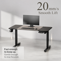 Table de levage AOR E-sports en panneau de particules de qualité E0 de 15 mm, cadre de table à double section inversée à moteur unique, vente en gros d'usine