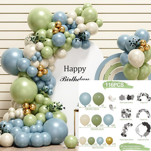 Kit de guirlande de ballons bleu sable blanc or sauge vert pour garçons Baby Shower Birthday <span class=keywords><strong>Jungle</strong></span> Safari Wild One Party Decoration - Product Image 2