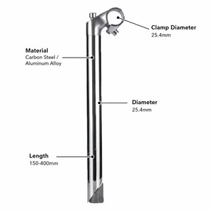Pince de fourche en alliage d'aluminium à longue portée (25,1-26,5 mm) pour vélos de montagne et de route - Usinée, légère, durable, personnalisée - Product Image 4