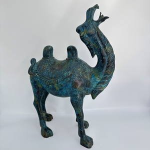 Vascello rituale in bronzo con ornamento a due gobbi, Design eccellente per la ricerca culturale storica di artigianato artistico in metallo - Product Image 6