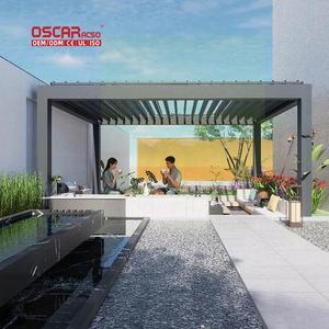 Techo de <span class=keywords><strong>Lona</strong></span> Retráctil de Aluminio con Cortina, Mesas de Exterior, Sistema Automático, Ideal <span class=keywords><strong>para</strong></span> Jardines, Patios, Terrazas y Pérgolas - Product Image 1