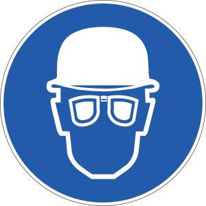 بيع بالجملة من المصنع علامة تعليمات السلامة الزرقاء الإلزامية في مكان العمل - Product Image 1