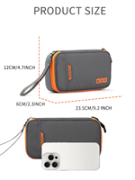 Étui de rangement pour appareils électroniques de voyage, portable, durable, étanche, antichoc, anti-poussière, en polyester, organisateur de câbles pour écouteurs, pour téléphone