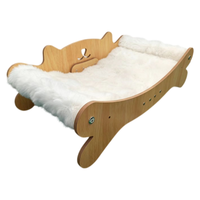Canapé pour chat en peluche blanche, canapé moelleux pour chat, canapé pour animaux de compagnie, confortable et chaud, pour chatons, pour la maison, pour la chambre à coucher
