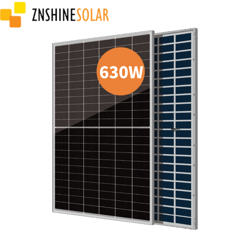 alta eficiencia znshine panel solar zxmr-upldd132-630/n 630w
