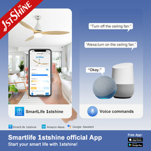 1stshine ventilateur de plafond lumière pales en bois massif moteur ca économie d'énergie ventilateur de plafond ventilador - Product Image 6