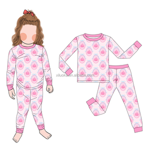 Pyjamas pour enfants imprimés personnalisés vêtements de détente pour enfants de haute qualité haut et pantalon à manches longues - Product Image 1