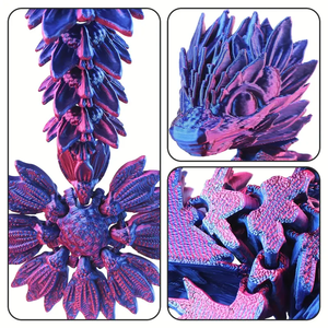 Modèle de jouet créatif unisexe imprimé en 3D, Chrysanthème Dragon Articulé, Ornement mobile tendance pour enfants - Product Image 6