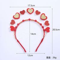 Saint Valentin coeur bandeau paillettes bandeau amour couronne rouge filles cheveux accessoires pour saint valentin décoration fête fournitures