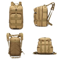 QXMOVING - Mochila Táctica de Aventura para Hombre, Sistema Molle, Oxford Impermeable, 3 Días, 40L, Camuflaje 3P, Duradera, con Compartimento Interior para Ordenador
