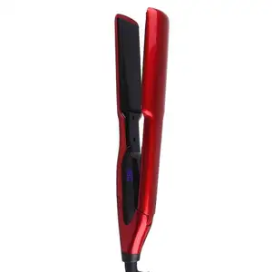 自有品牌直销红色专业美发工具Lcd温度显示直发器