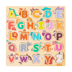 <span class=keywords><strong>Jeu</strong></span> de reconnaissance et d'appariement <span class=keywords><strong>des</strong></span> mots pour bébés, en bois, en forme de dessin animé, avec lettres, pour l'apprentissage précoce - Product Image 4