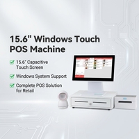 Terminal POS Windows Desktop Lengkap All-in-One Layar Sentuh Sistem Kasir Point of Sale untuk Toko Retail