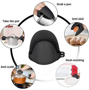 Gants de four en silicone résistant aux hautes températures avec pince antidérapante pour micro-ondes, isolation thermique, plateau - Product Image 4