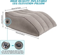 Coussin de jambe gonflable en PVC floqué, portable, pour canapé, lit et voyage