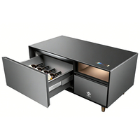 Table basse intelligente avec réfrigérateur, écran tactile, mini chargeur sans fil, port USB, mobilier pour hôtel, maison, salon