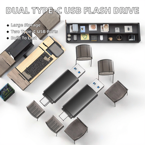 Unidad <span class=keywords><strong>Flash</strong></span> USB <span class=keywords><strong>2</strong></span>.0 3.0 Tipo-C <span class=keywords><strong>2</strong></span> en <span class=keywords><strong>1</strong></span>, Unidad <span class=keywords><strong>Flash</strong></span> Metálica OTG de 32/64/128/25/512 GB, <span class=keywords><strong>2</strong></span> en <span class=keywords><strong>1</strong></span> para Teléfono Inteligente, Tableta y Computadora - Product Image 2
