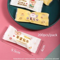 MorSun 100Pcs Hot Seal Sacs à la main Bonbons Nougat Biscuit Emballage 4*9.5cm