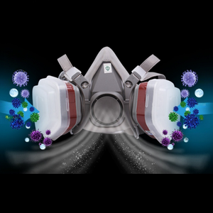 All'ingrosso Set di riutilizzabili in Silicone per esterni maschere facciali facili da pulire nuova vernice Spray respiratore con protezione Anti-polvere - Product Image 5