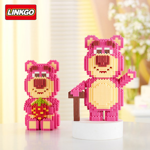 Novedades, Regalo de Navidad, Modelo 3D Ensamblado de <span class=keywords><strong>Linkgo</strong></span> Kuro Cinnamo, Microbloques, Figura de Losto, Bloques de Construcción Conectables - Product Image 6