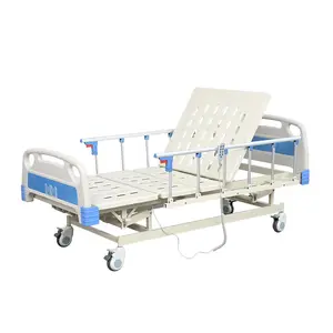 Cama de hospital médica para pacientes elétrica de aço carbono com 3 funções para hospital e clínica