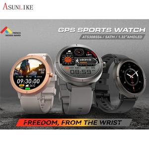 Dm76 GPS thông minh đồng hồ 1.32inch AMOLED Màn hình 170 + Thể Thao chế độ 5ATM không thấm nước La bàn phong vũ biểu độ cao GPS định vị đồng hồ - Product Image 2