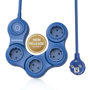 Vastfafa 4 USB-Ladestationen Kurzschluss-Schutz Überspannungsschutz Erweiterungsschlitz Kinder schutz WLAN-Stromstreifen