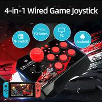 Joystick clásico 4 en 1 Elite con cable, botón turbo, motor de vibración, para juegos de lucha, mesa basculante, juegos de arcade, Smart TV, PC, material ABS