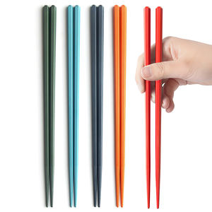 Palillos hexagonales de fibra de vidrio a granel, palitos de comida chinos coloridos para Sushi Palillos Chinos - Product Image 2