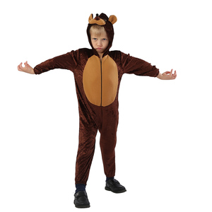 Disfraz de Oso de Peluche para Bebés y Niños Pequeños, Suave, Cómodo, con Capucha, Suministro OEM al por Mayor, Mono de Peluche Duradero y Cálido para Niños - Product Image 1
