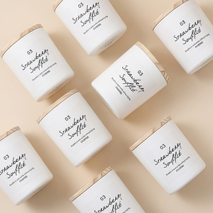 Juego de <span class=keywords><strong>Velas</strong></span> Aromáticas Personalizadas OEM, Etiqueta Privada, <span class=keywords><strong>Velas</strong></span> de Cera de Soya de Lujo en Frascos de Vidrio, Venta al <span class=keywords><strong>por</strong></span> <span class=keywords><strong>Mayor</strong></span>, Vela Blanca con Tapa de Madera - Product Image 4