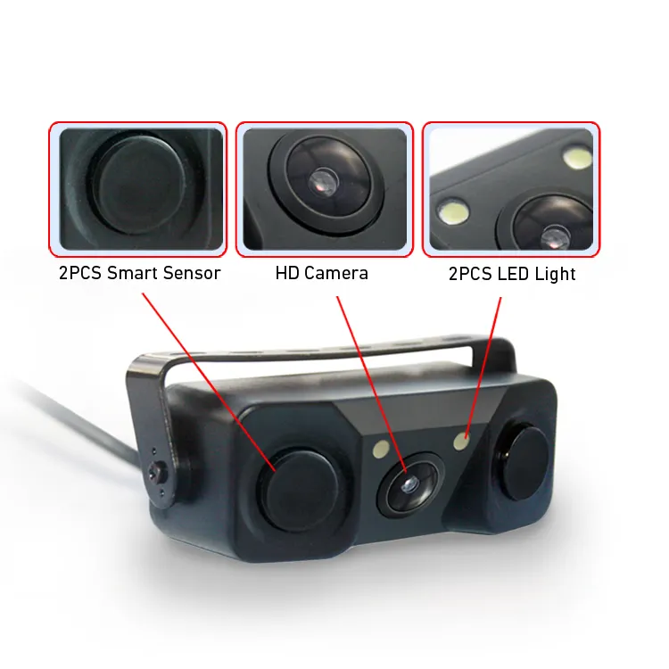 3 In 1 Video Parking Sensor Rear View Camera C716