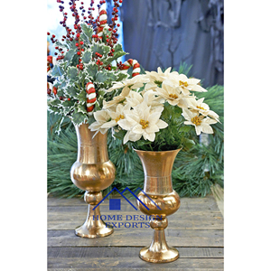 Maceta dorada de aluminio de diseño moderno, la última tendencia de decoración del hogar para centros de mesa de boda, decoración de suelo - Product Image 2